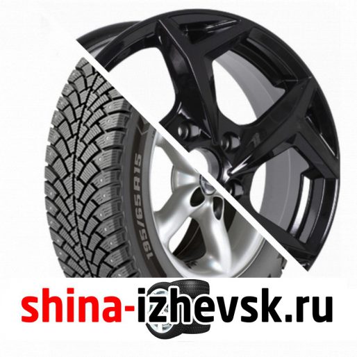 Колесо в сборе BF Goodrich G Force Stud 215/65 R16 Q 102 + RST R066 6.5xR16 5×114.3 ET40 DIA60.1 Черный глянцевый в Ижевске